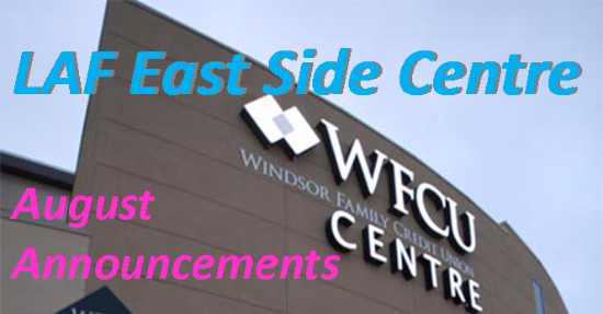 East Side Centre - August Announcements